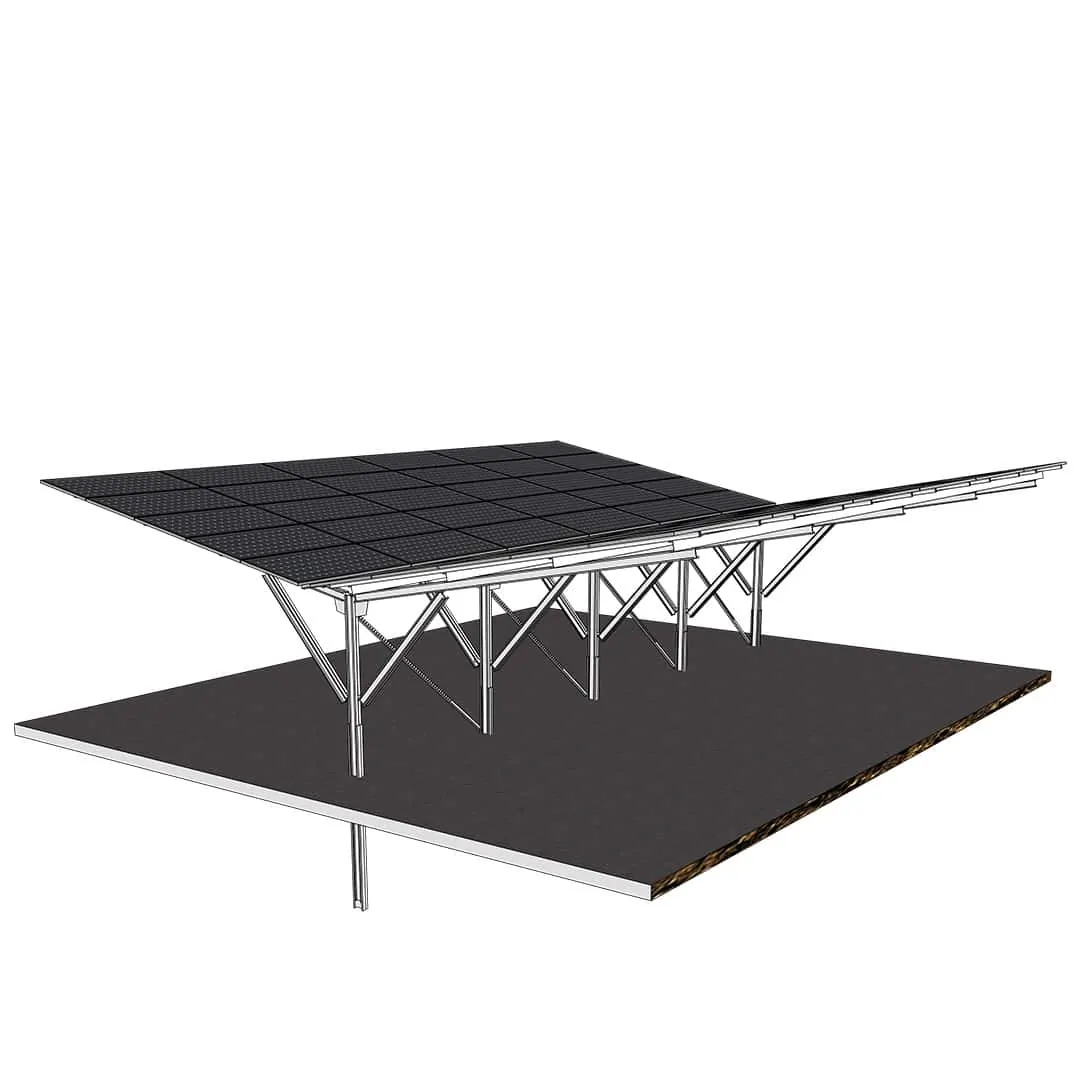 Solarcarport 5L-6 Doppelreihe (1) Solarcarport 5L-6 Doppelreihe