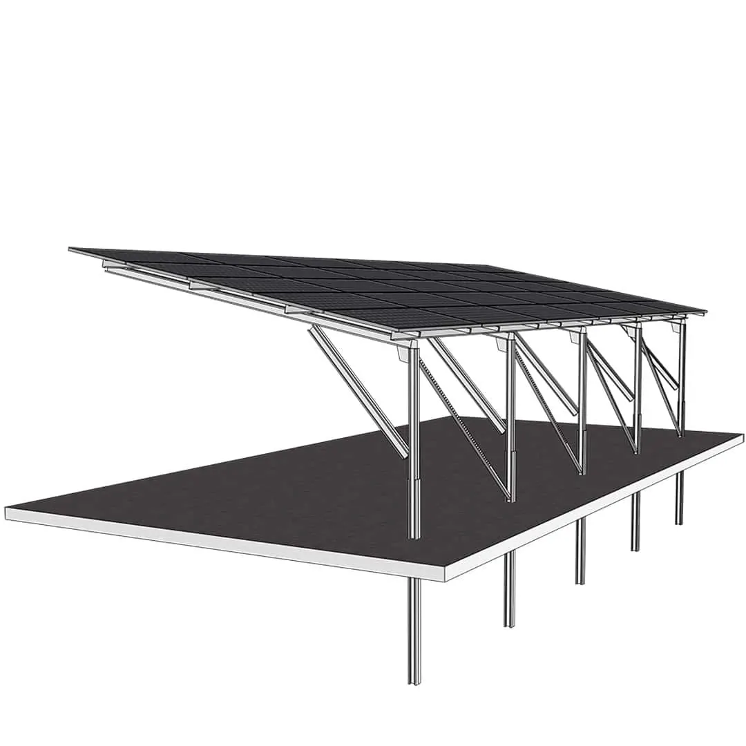 Solarcarport 5L-6 Einzelreihe (1) Solarcarport 5L-6 Einzelreihe